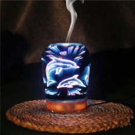 Świecznik Kubek Dolphin 3d Nawilżacz Lampa Aromaterapeutyczna Dyfuzor Zmiana Koloru Lampka Nocna
