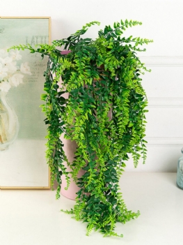 Symulacja Perska Paproć Ściana Wisząca Plastikowa Sztuczna Roślina Zielone Winorośle Rattany Garland Garden Home Wall Hotel Dekoracje Weselne