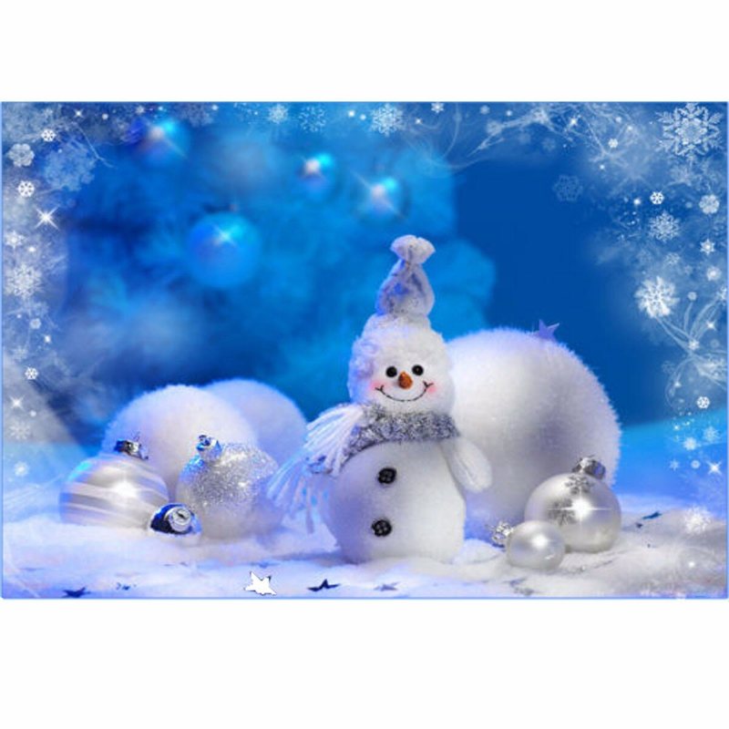 Tkanina Winylowa Christmas Snowman Studio Fotografia Tło
