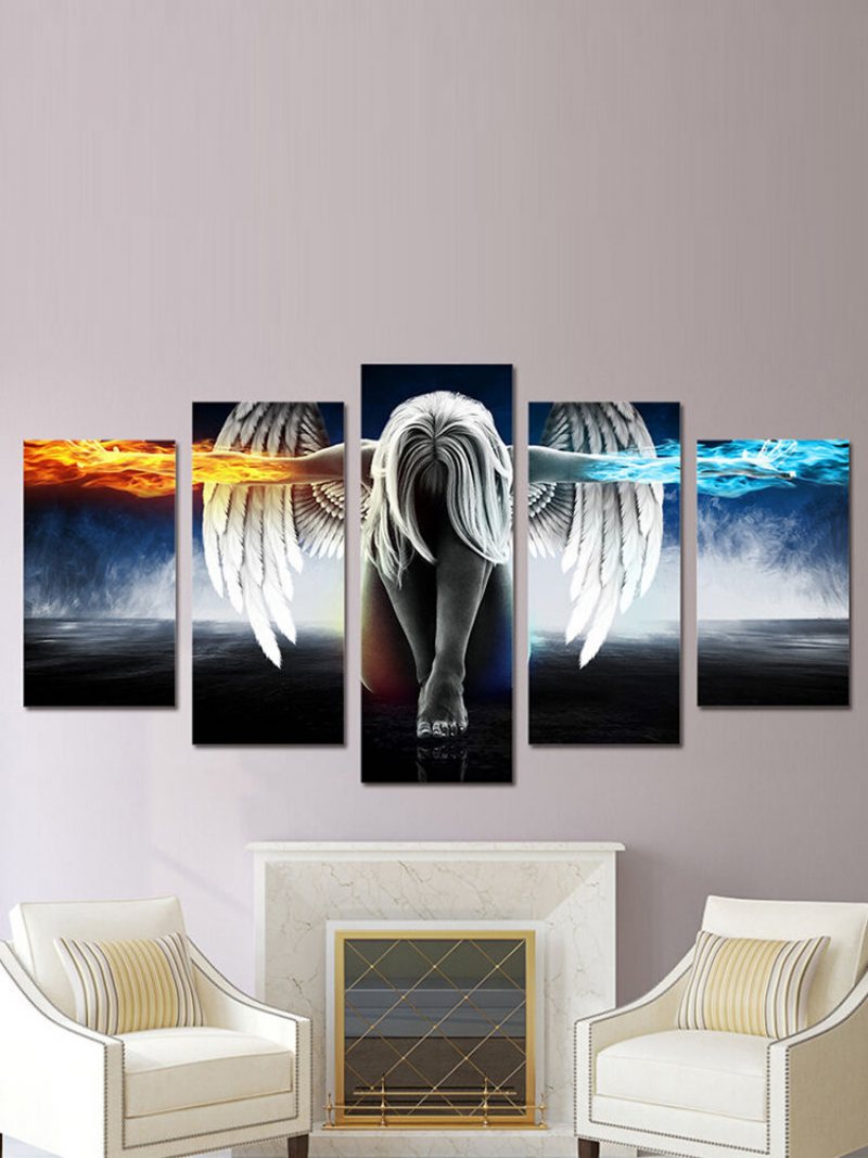 Unframed 5 Sztuk Anioł Modern Art Malarstwo Na Płótnie Obraz Wystrój Domu