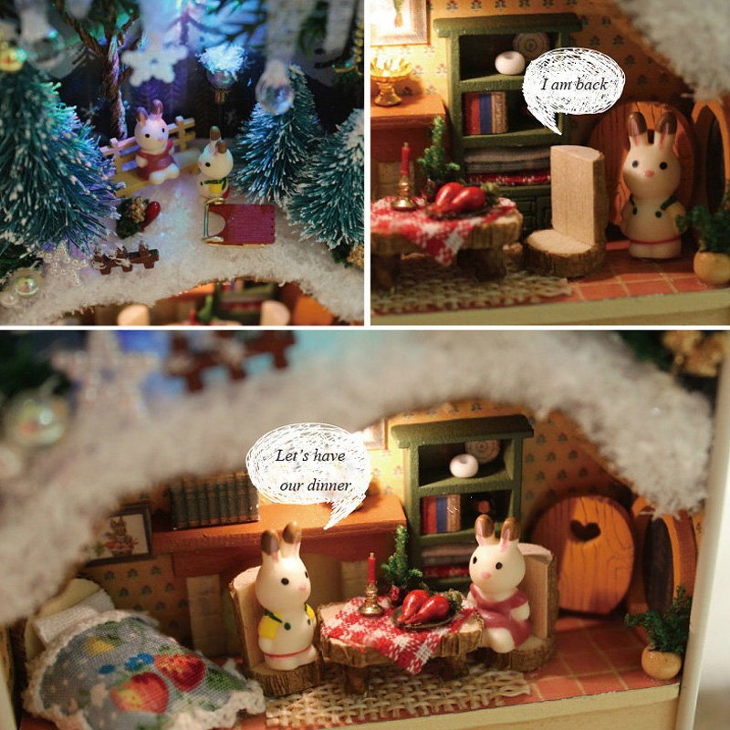Wiosenny Ogród Diy Prezent Na Boże Narodzenie Wykwintny Domek Dla Lalek Dla Dzieci Narzędzie Do Majsterkowania Drewniany Miniaturowy Zestaw