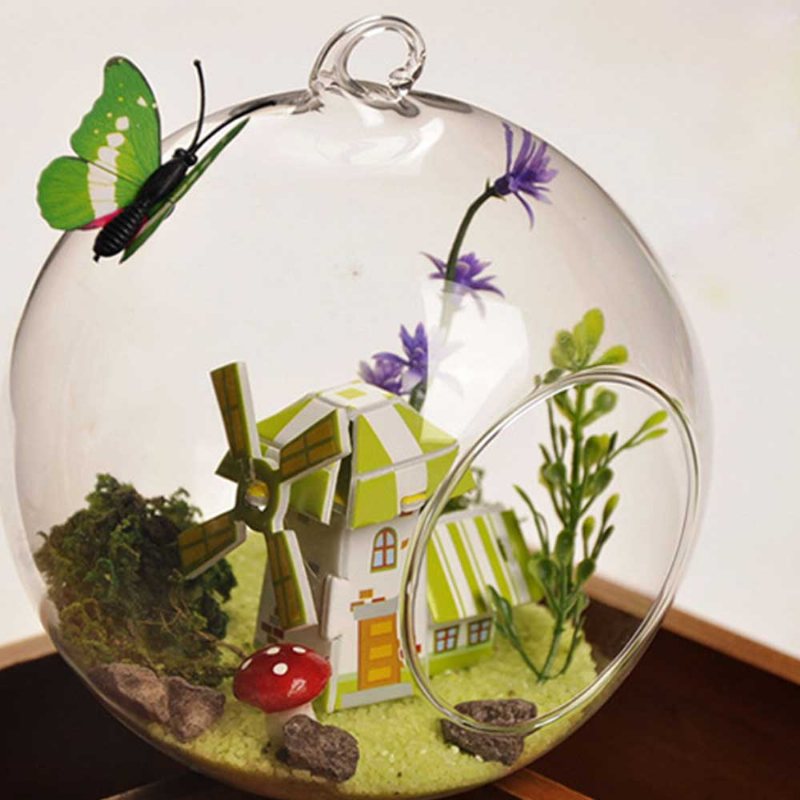 Wiszące Szklane Terrarium Miniaturowa Dekoracja Domu Dla Office Roomgift