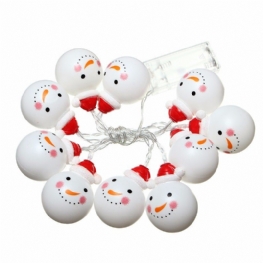 Zasilany Bateryjnie 1.2m 10led Snowman String Fairy Light Christmas Xmas Tree Lamp Decor