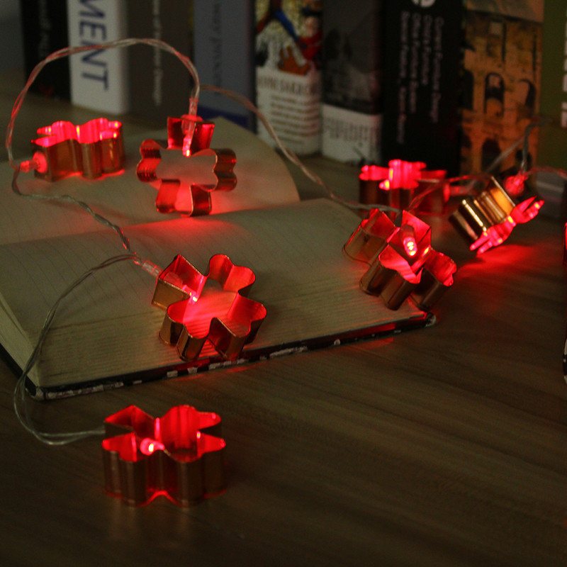 Zasilany Bateryjnie 1.8m Led Iron Flower Fairy String Light Holiday Wedding Party Decor