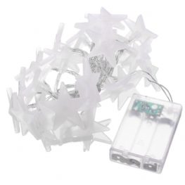 Zasilany Bateryjnie 3.3 M 30 Diod Led Matowe Pięć Gwiazdek Fairy String Light Świąteczna Dekoracja Ślubna Lampa