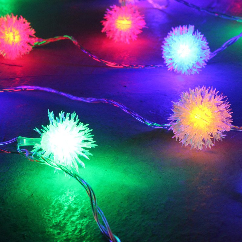 Zasilany Bateryjnie 4m 40led Snowflake Bling Fairy String Lights Boże Narodzenie Outdoor Party Home Decor