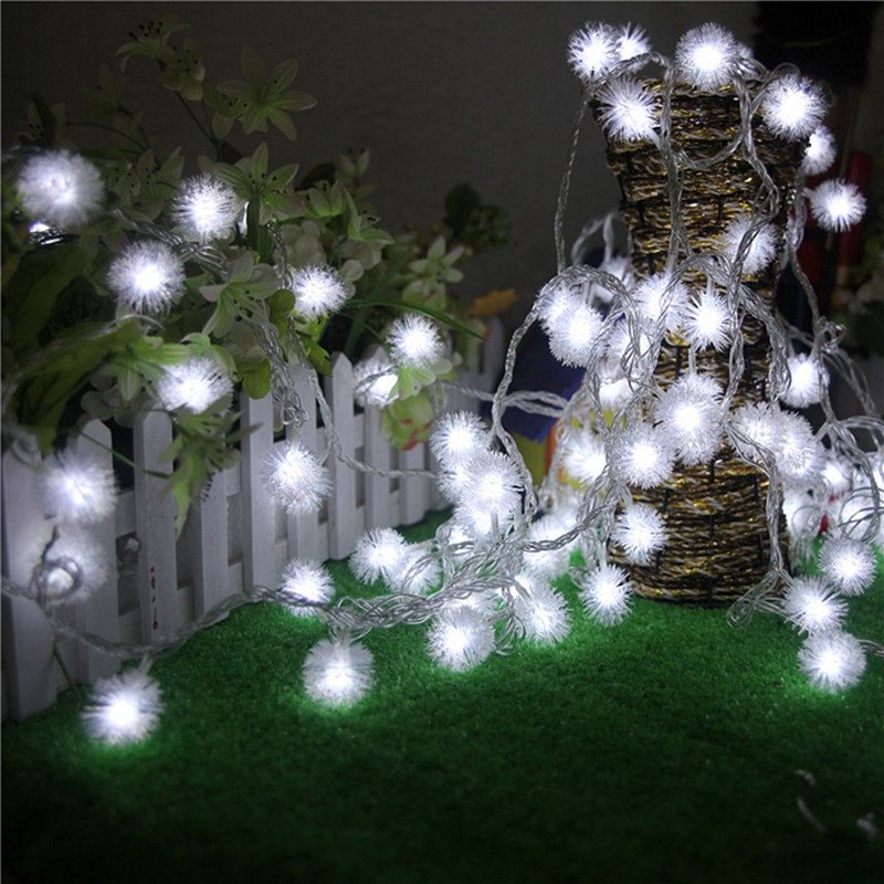 Zasilany Bateryjnie 4m 40led Snowflake Bling Fairy String Lights Boże Narodzenie Outdoor Party Home Decor