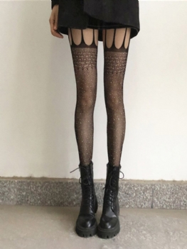Kobiety Nylon Lace Diamond Sling Lekkie Oddychające Pończochy Rajstopy