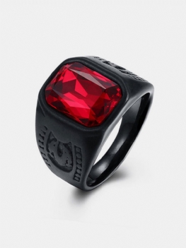 1 Szt. Metalowe Rhinestone Retro Fashion Casual Męskie Pierścionki