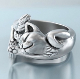 Alloy Ladies Dandelion Ring Printing Casual Party Prezent Urodzinowy Z Regulowanym Otwartym Pierścieniem