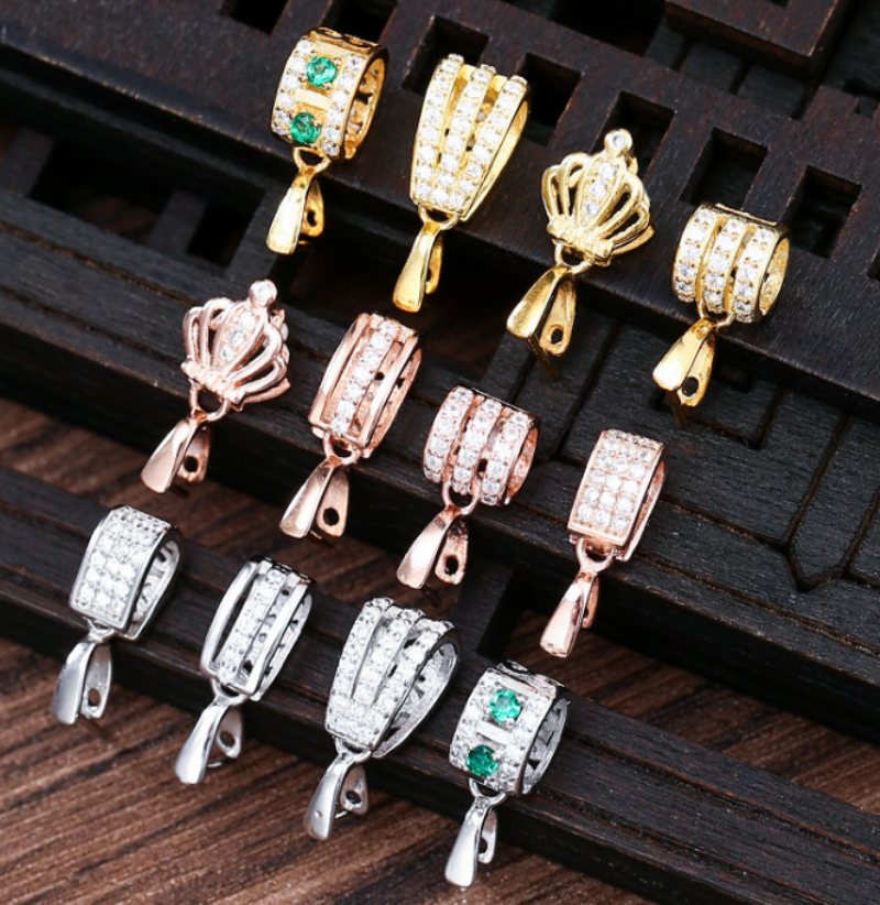 S925 Sterling Silver Inkrustowany Diament Wisiorek Ze Srebrnym Zapięciem Szmaragdowy Jadeit Z Kryształowym Zapięcie Nasion Melona Naszyjnik I