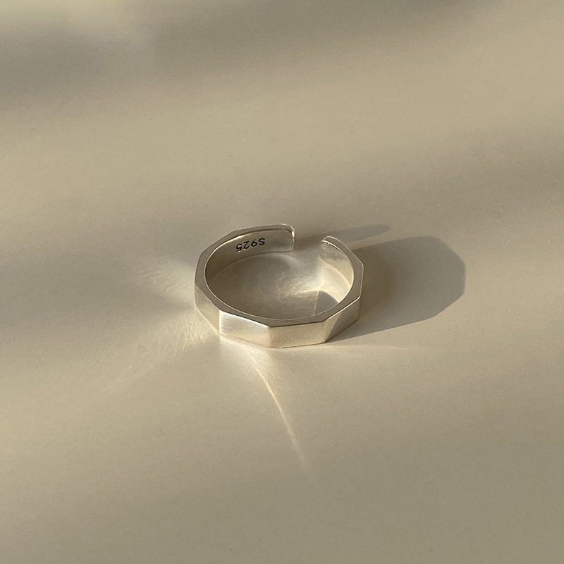 Shell S925 Sterling Silver Ring Kobieta Trend Design Temperament Otwórz Palec Wskazujący