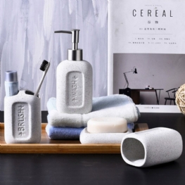 Kreatywny Europejski Ceramiczny Materiał Łazienkowy 4 Sztuki Zestaw Wklęsłych Nadrukowanych Liter Wyrobów Sanitarnych