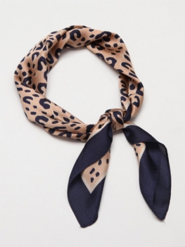 Kobieta Szalik Jedwabne Produkty Dekoracyjny Kwadratowy Leopard
