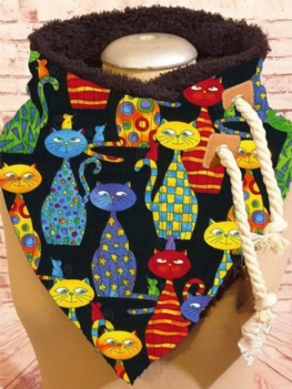 Kobiety Cute Cartoon Cats Pattern Miękka Osobowość Ochrona Szyi Utrzymuj Ciepły Szalik