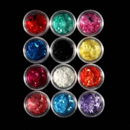 12 Paznokci Cekiny 2mm Okrągły Romb Symfonia Błyszcząca Łatka Lakier Do Diy Dekoracja