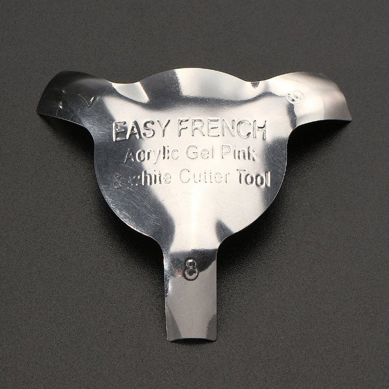 3 Szt. Szablon Do Przycinania Krawędzi Nail Art Cutter Gel French Triple Tips Manicure Tool