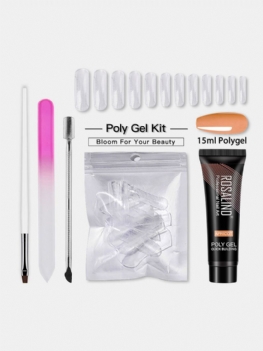 5 Sztuk Poly Nail Kit Zestaw Profesjonalny Art Design Dekoracje Rozszerzenie Polish Set