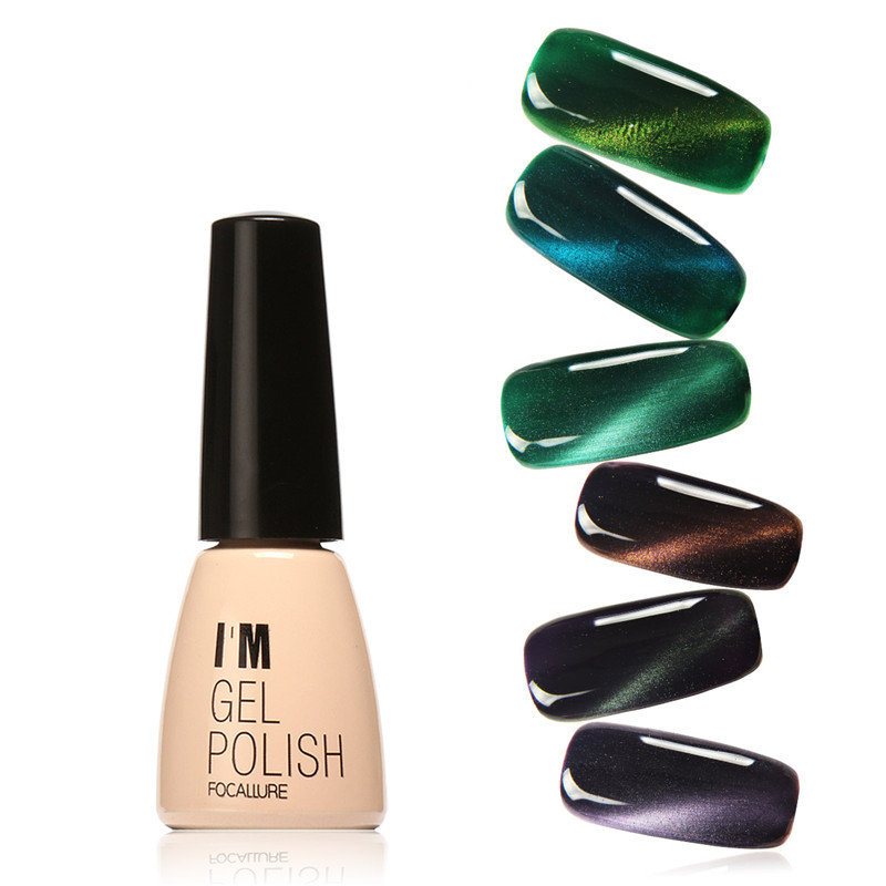 Focallure 3d Magnetyczne Kocie Oczy Lakier Żelowy Uv Soak Off Kalkomanie Paznokcie Manicure Art Trwały