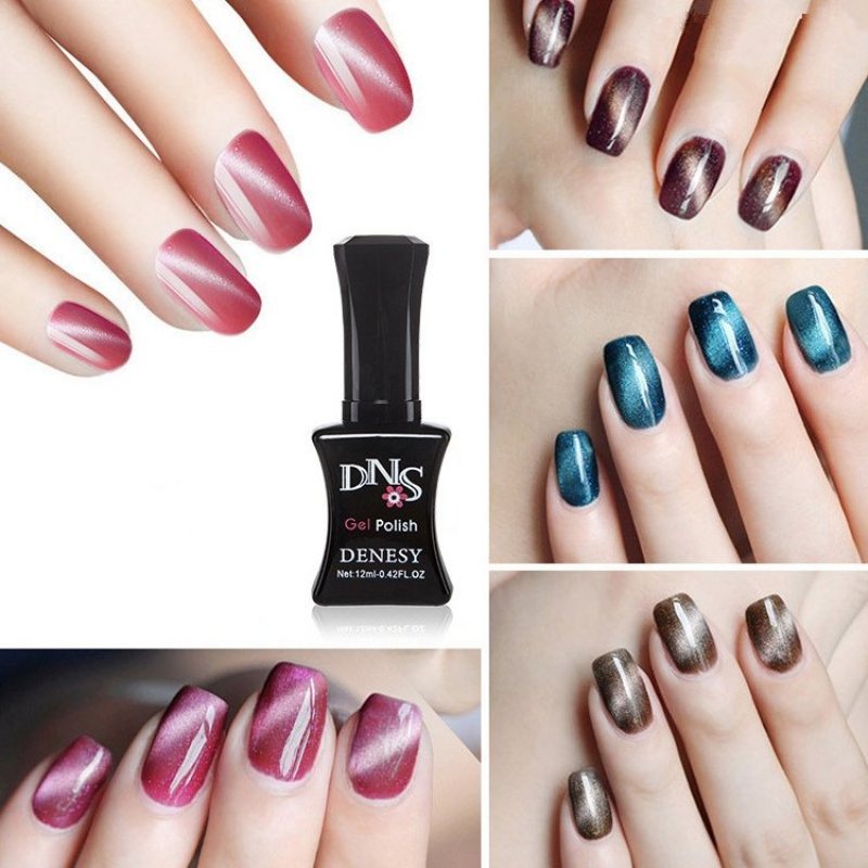 Kocie Oko Lakier Do Paznokci Żel Uv Polski Nail Art Długotrwały 12ml 16 Kolorów