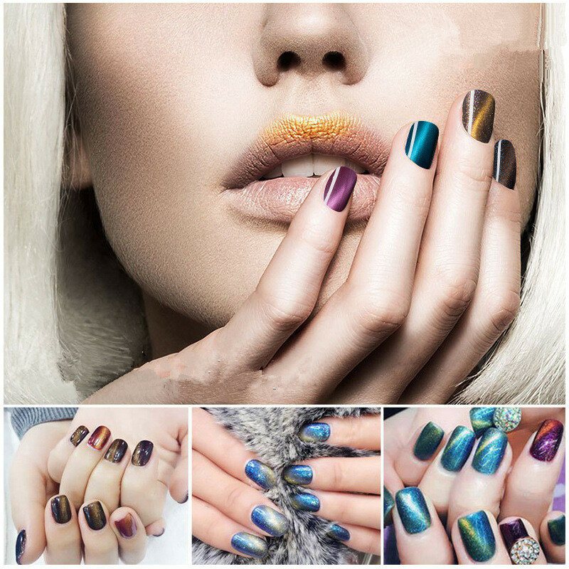 Kocie Oko Lakier Do Paznokci Żel Uv Polski Nail Art Długotrwały 12ml 16 Kolorów