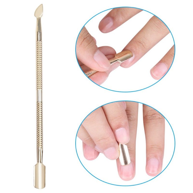 Odpychacz Do Skórek Ze Stali Nierdzewnej Remover Dwustronny Palec Martwy Naskórek Push Nails Art Manicure Pe