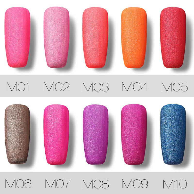 Rosalind Matte Soak Off Żel Polski Paznokci Kolorowy Lakier Uv Brokat 7ml