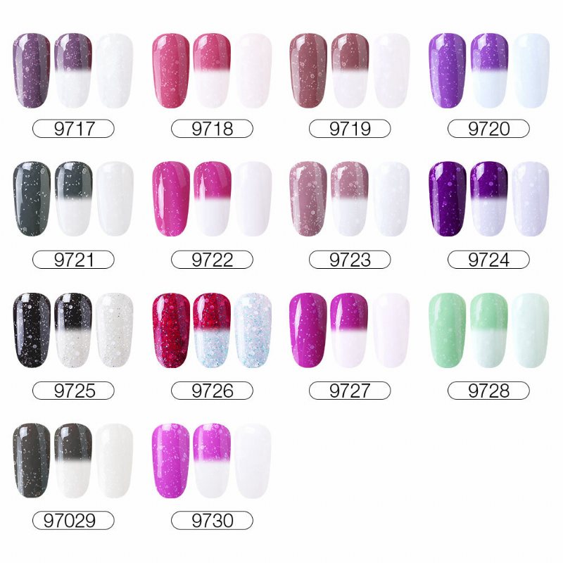 Thermal Uv Gel Nail Art Nastrojowy Lakier Zmieniający Kolor 10ml
