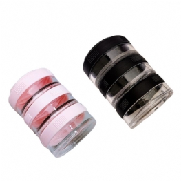 Layers Sealed Medicine Powder Box Home Travel Essential Pill Organizer Przezroczysty Pojemnik