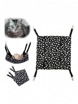 Ciepłe Zwierzę Domowe Kot Kotek Wiszący Fretka Hamak Polka Dot Design Łóżko Klatka Pad