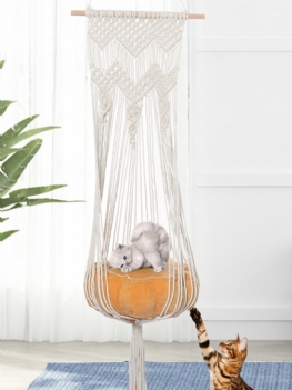 Handmade Bohemia Style Wiszący Hamak Dla Kota Miękkie Kreatywne Legowisko Dla Kryty Huśtawka Dla Netto Miłośnik Kotów Prezenty
