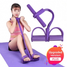 Nowo 4 Tube Fitness Elastyczna Linka Do Siedzenia Przyrząd Do Ćwiczeń Mięśni Brzucha Domowa Siłownia Sport Sprzęt Treningowy Ciągnąć Linę Pedał Ściągacz Do Kostek