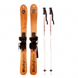 Podwójna Drewniana Deska Narciarska Do Treningu Na Nartach Na Świeżym Powietrzu Modne Narty Para Drewno Jesionowe 110 cm Snowboardowa Sanie Na Zewnątrz