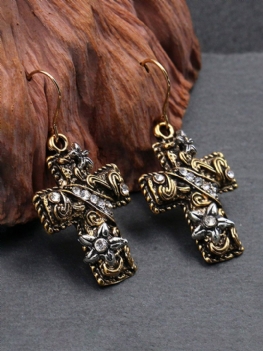 Czechy Krzyż Kobiety Kolczyki Kwiat Rhinestone Wisiorek Biżuteria Prezent