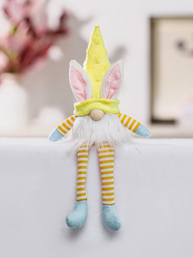 1pc Zając Wielkanocny Gnome Z Oświetleniem Led Lalka Bez Twarzy Pluszowy Karzeł Dekoracje Na Przyjęcie Domowe Ozdoba Na Biurko Zabawki Dla Dzieci Wisiorki