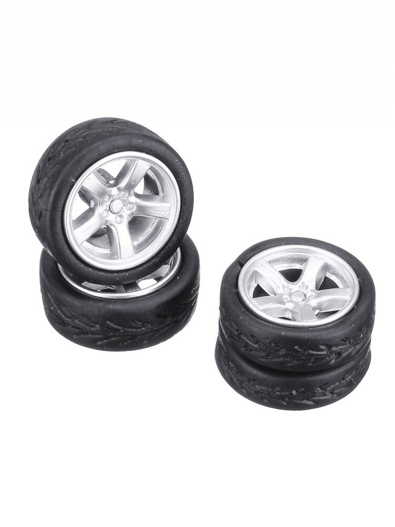 4 Sztuk Felgi Aluminiowe Zestaw Opon I Osie Model Samochodu Do Zmodyfikowanego Pojazdu 1/64