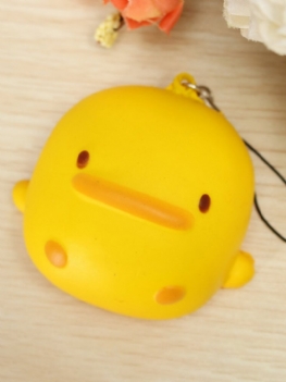 Kawaii Squishy Żółta Kaczka Miękka Śliczna Torba Na Telefon Pasek Zabawka Prezent