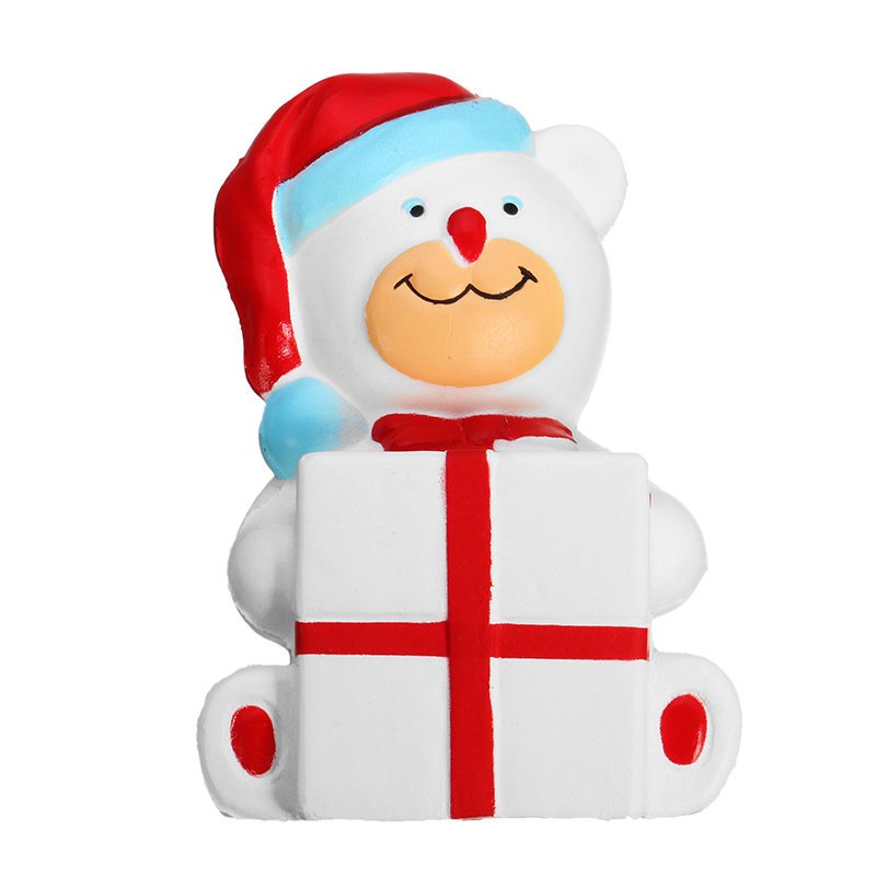 Squishy Świąteczny Miś 11 cm Prezent Słodki Miękki Powolny Wzrost Kolekcja Dekoracyjna Zabawka