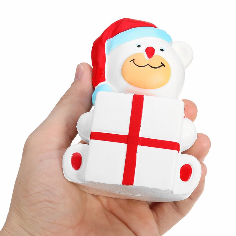 Squishy Świąteczny Miś 11 cm Prezent Słodki Miękki Powolny Wzrost Kolekcja Dekoracyjna Zabawka