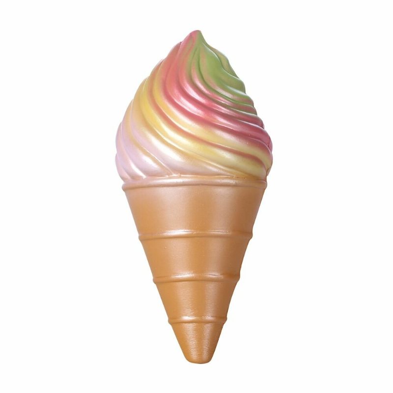 Vlampo Squishy Tęczowe Lody Rożek Powolne Rośnie Oryginalne Opakowanie Kolekcja Gift Decor Toy