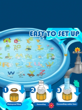 Wevon Splash Pad 67 Cal Sprinkle Play Mat Zraszacz Pad Dla Dzieci Basen Dla Zabawki Wodne Na Świeżym Powietrzu Nauka Edukacyjny Brodzik Dla Małych Chłopcy Dziewczęta