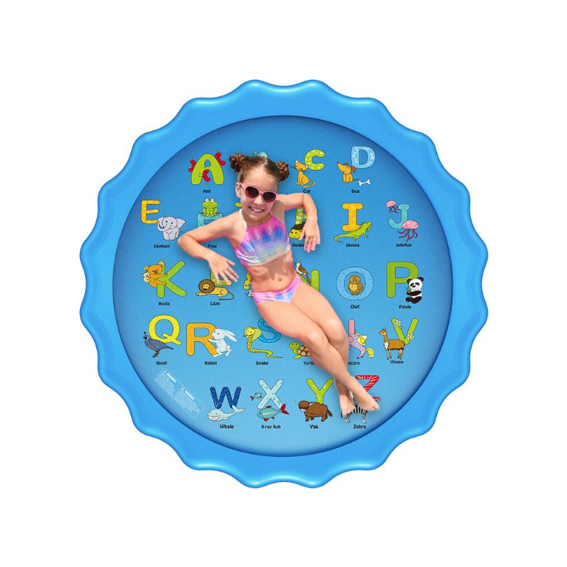 Wevon Splash Pad 67 Cal Sprinkle Play Mat Zraszacz Pad Dla Dzieci Basen Dla Zabawki Wodne Na Świeżym Powietrzu Nauka Edukacyjny Brodzik Dla Małych Chłopcy Dziewczęta