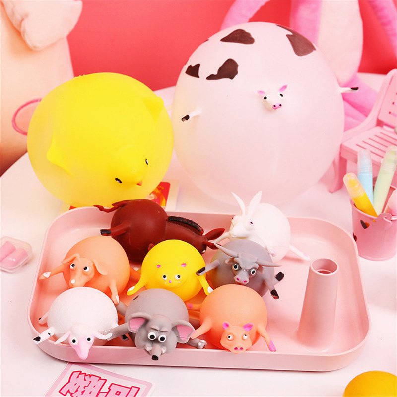 Zwierzęcy Balon Wycisnąć Nadmuchiwaną Zabawkę Zabawny Środek Antystresowy Squishy