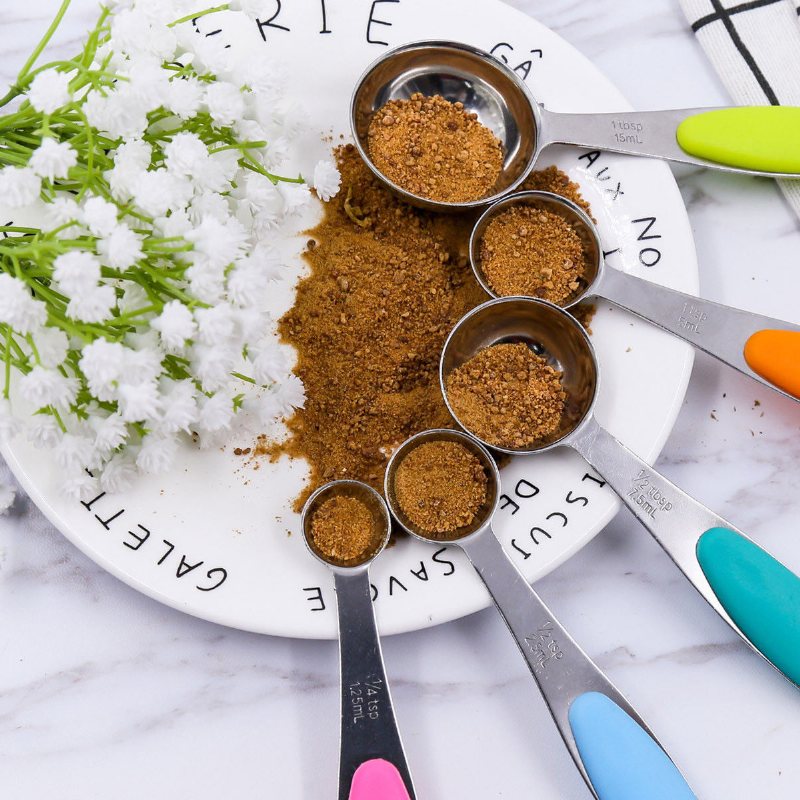10 Szt. Łyżki Pomiarowe Ze Stali Nierdzewnej Pieczenie Gotowanie Scoop Cup Kitchen