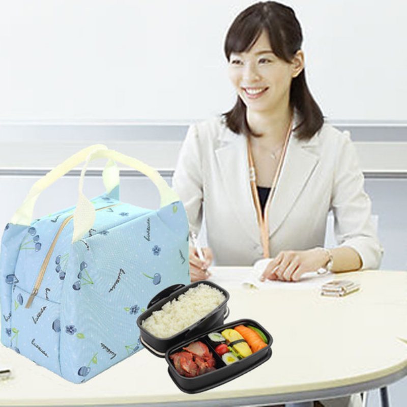 1500 Ml Prosta Świeża Wodoodporna Pogrubiona Izolacja Oxford Lunchbag Ręczne Torby Do Przechowywania