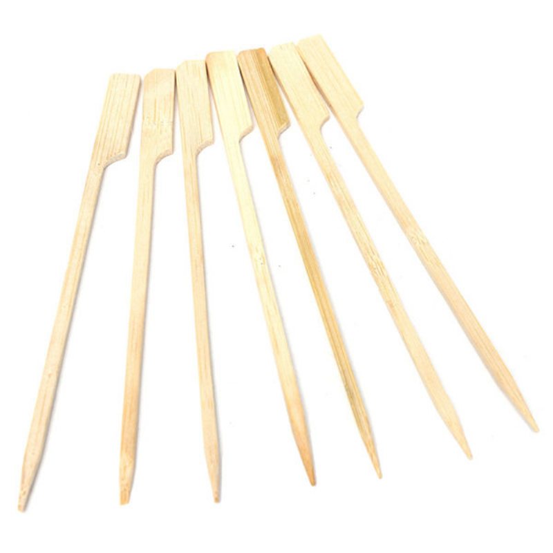 30 Sztuk 20 cm Bbq Bambusowe Szaszłyki Drewniane Patyczki Do Grilla Mięso Żywność Długie Grill Narzędzia 2 / Zestaw Pędzel Do Oleju Do Fastrygowania Kuchnia Narzędzie Do Gotowania Szczotka Silikonowa Odłączana Główka Szczoteczki Akcesoria Do