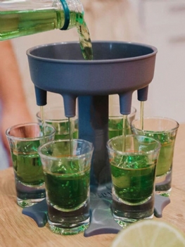 6 Kieliszek Dozownik Uchwyt Wino Whisky Piwo Rack Akcesoria Barowe Caddy Alkohol Gry I Zabawy Narzędzia Do Picia