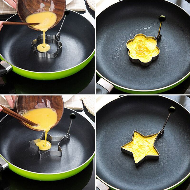 Kuchnia Stal Nierdzewna Śliczne Kształcie Formy Na Jajko Sadzone Pancake Pierścienie