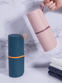 Podróżny Zestaw Kubków Do Mycia Cylinder Do Zębów Prosty Kubek Do Szczotkowania Pudełko Do Przechowywania Pasty Do Podróżne Na Szczoteczki Do