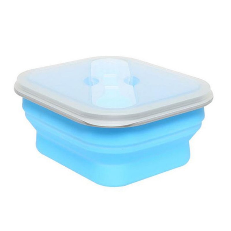 Składany Silikonowy Pojemnik Na Lunch Bpa Free Na Żywność Bento Z Zastawą Stołową